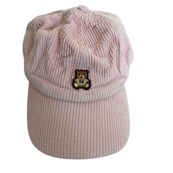 Teddy Fresh Accessories - Teddy Fresh Pink Corduroy Baseball Hat Adjustable Strapback Y2K Softgirl